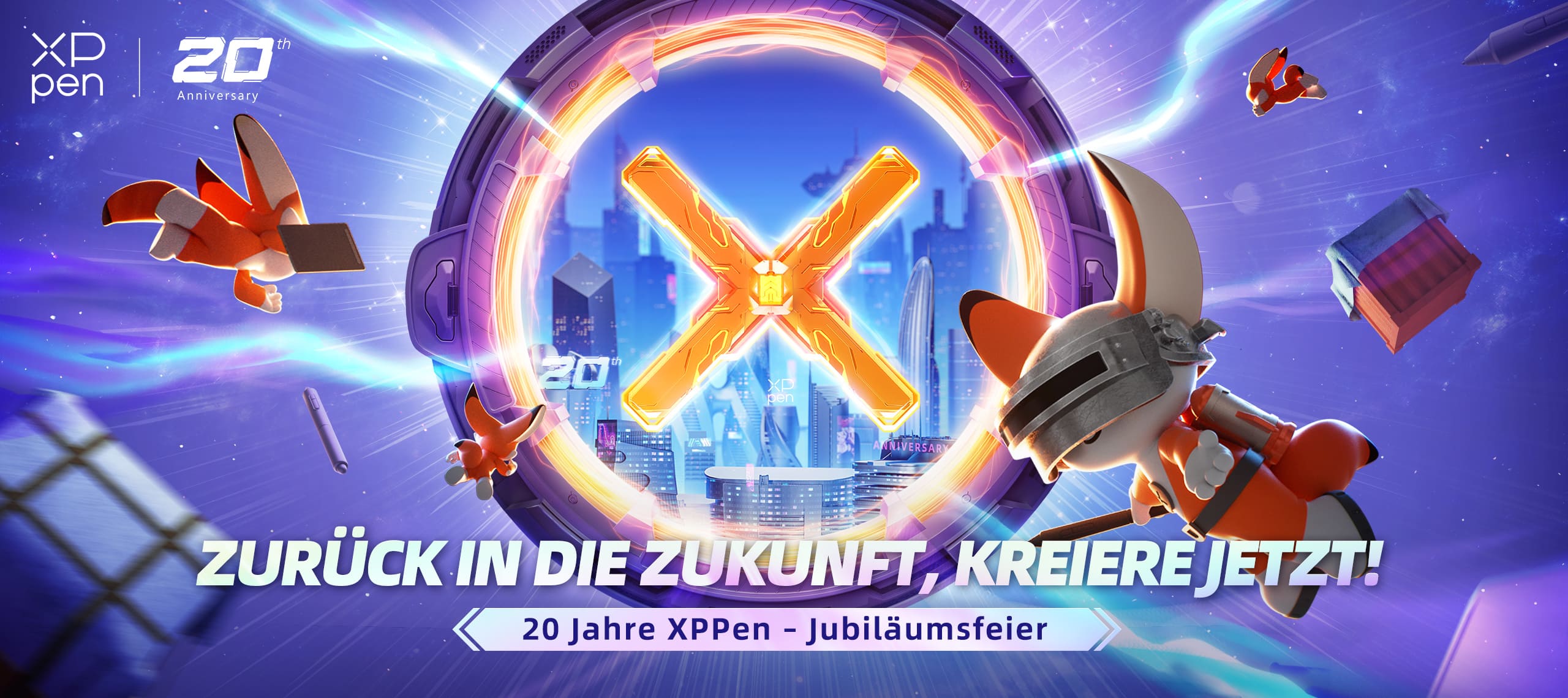 Nehmen Sie am 20-jährigen Jubiläum von XPPen teil und gewinnen Sie Ihren Anteil am Preispool von 120.000 $ und den Flaggschiff-Zeichentabletts!