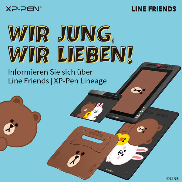 XPPen und LINE FRIENDS haben bei der Designtechnologie zusammengearbeitet, die die Jugend anspricht.