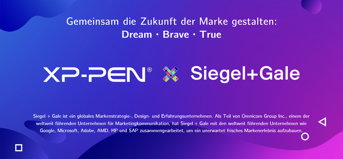 XP-PEN arbeitet an seinem Rebranding mit Siegel+Gale