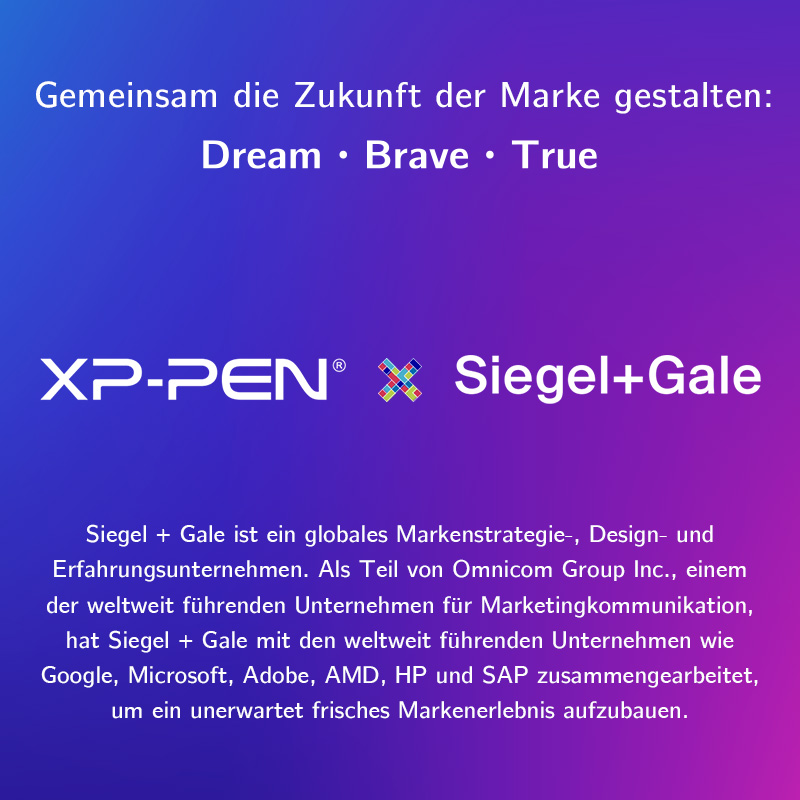 XP-PEN cooperate with Siegel+Gale to start a brand renewal