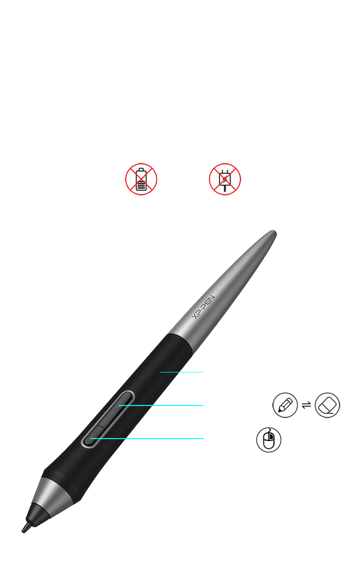Newly designed PA1 battery-free stylus
