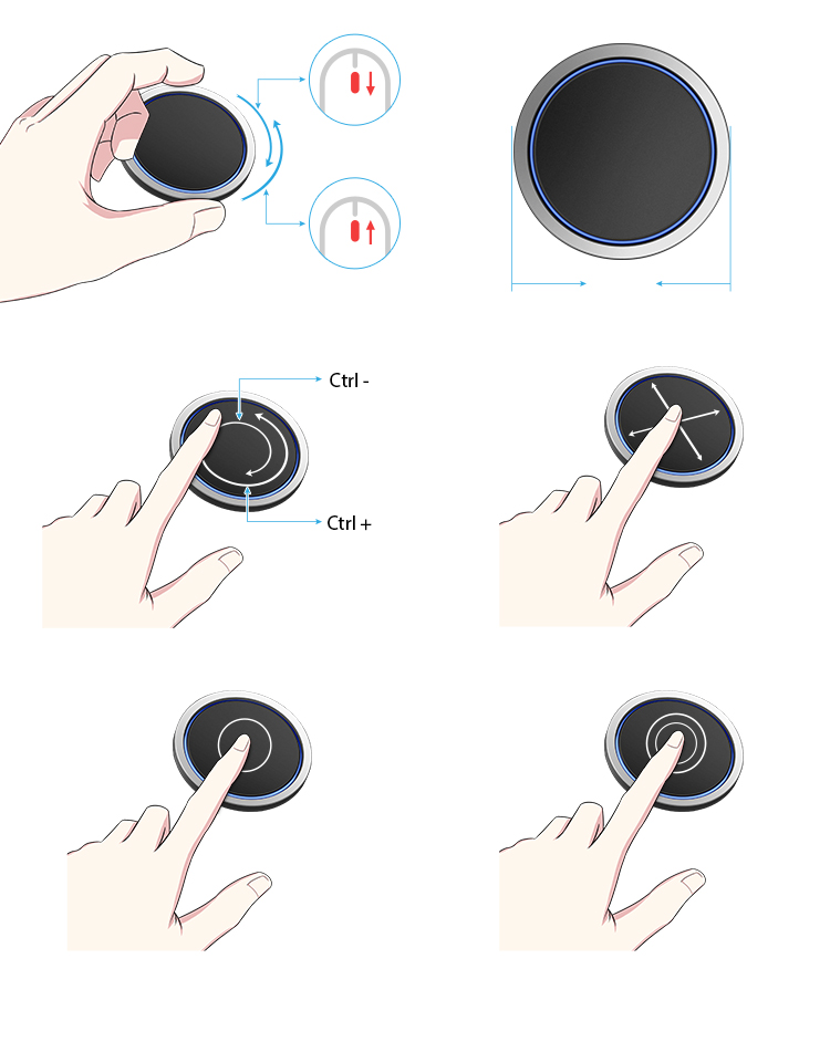 double wheel design deatils for XP-Pen Deco Pro Android digital art tablet